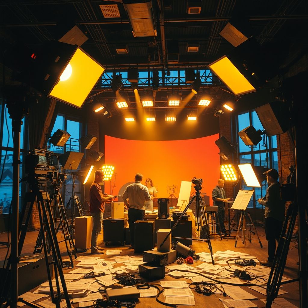 สร้างบรรยากาศในฉากเบื้องหลังถ่ายทำ