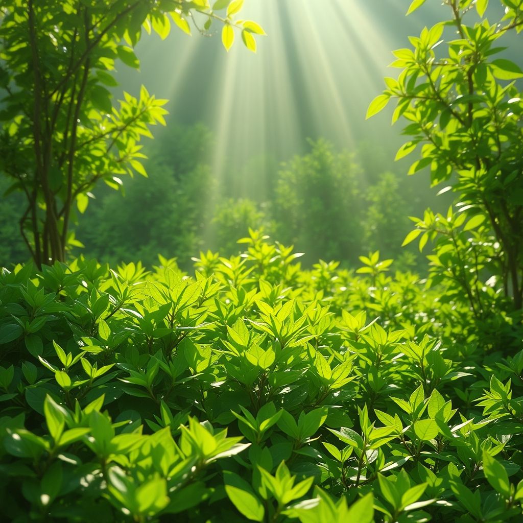 สีเขียวสดใสกับความสงบ