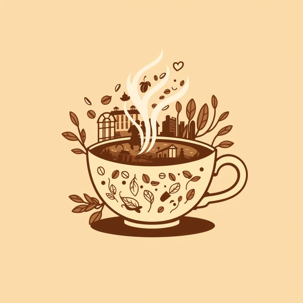 โลโก้คาเฟ่ที่บอกเล่าเรื่องราวในตัวมันเอง